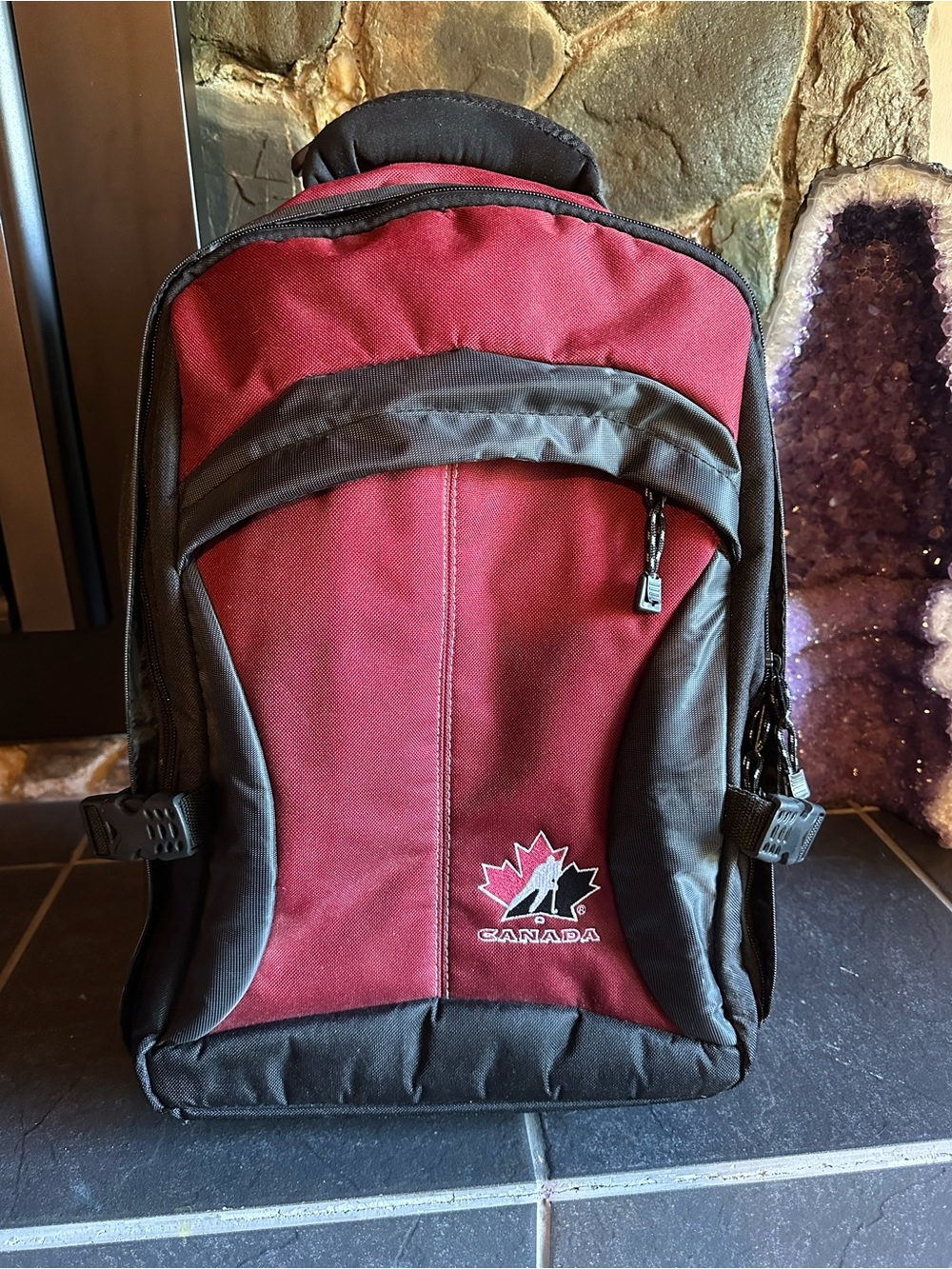 Hockey Canada rolling backpack . Backpack with wheels